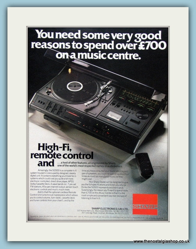 Sharp Hi-Fi Original Advert 1978 (ref AD3873)