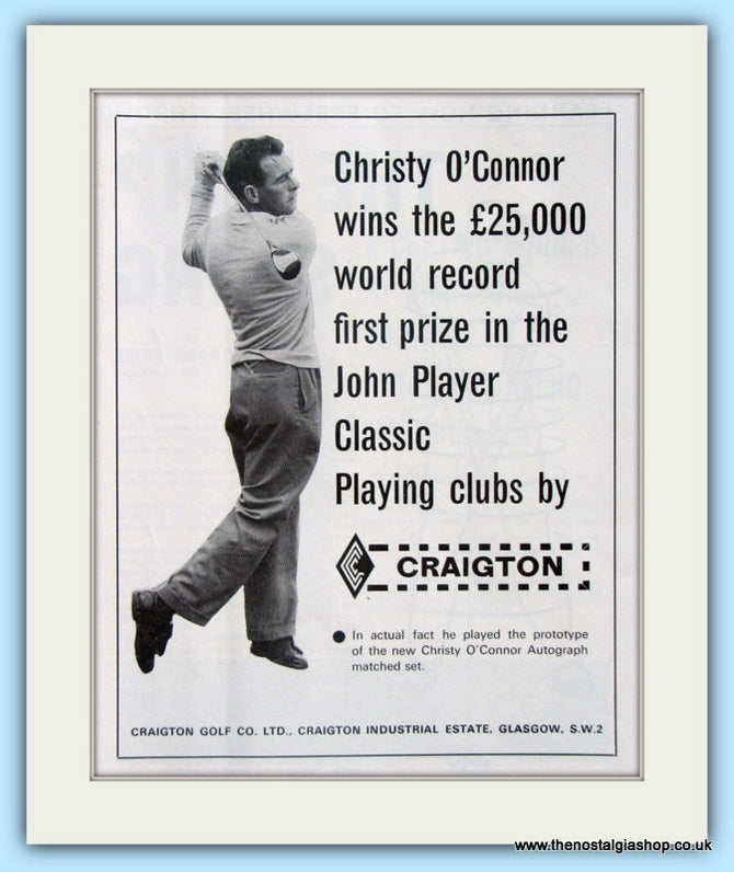 Craigton Golf Clubs. Original Advert 1970 (ref AD4984)