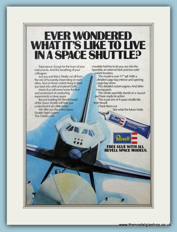 Revell  Model Space  Shuttle Original Advert 1981 (ref AD2614)