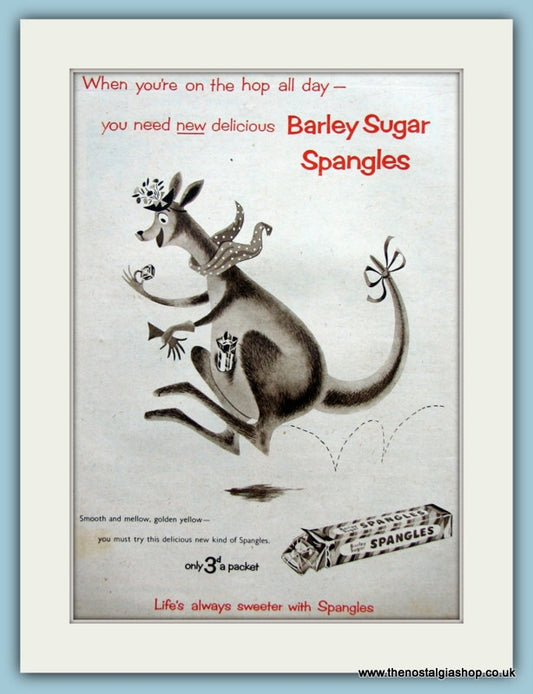 Spangles Sweets. Original Advert 1955 (ref AD3562)