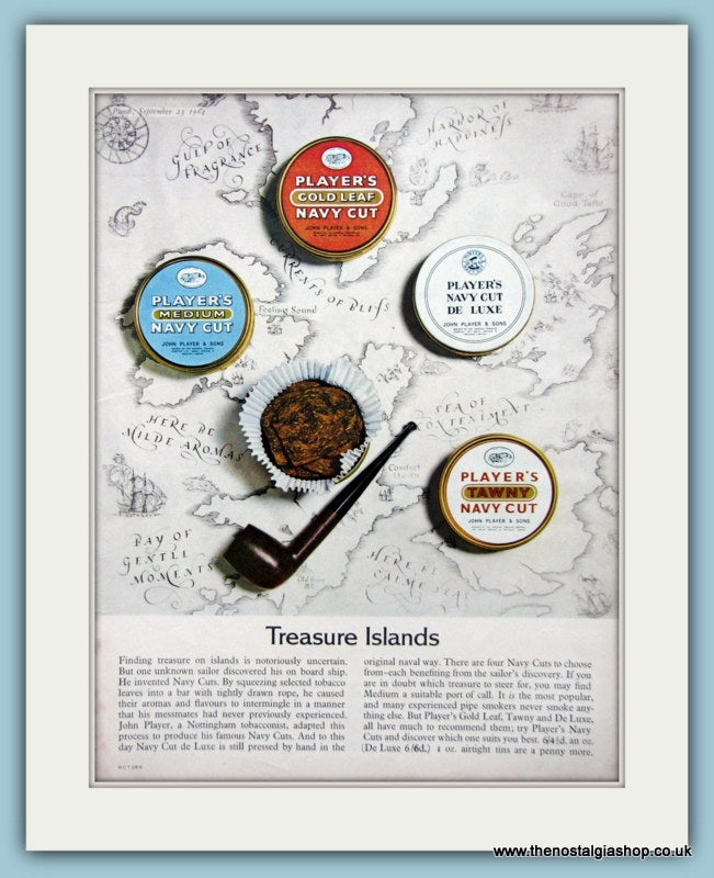 Player's Navy Cut Tobacco Set Of 3 Original Adverts 1963 & 1964 (ref AD6145)