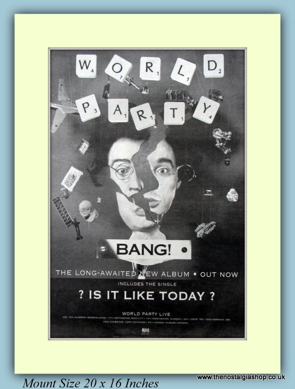 World Party Bang Original Advert 1993 (ref AD9152)