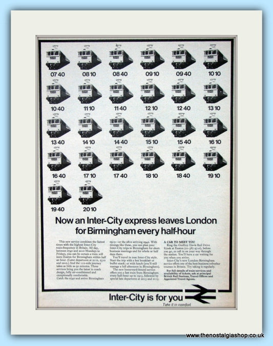 Inter-City Express Original Advert 1972 (ref AD6549)