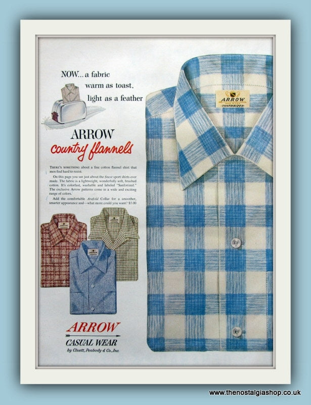 Arrow Country Flannels. Original Advert 1954 (ref AD8191)
