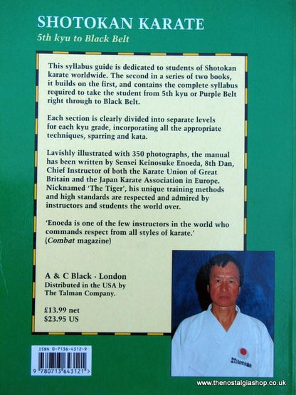Shotokan Karate. 5th Kyu to Black Belt. Book 1996. (ref B123)