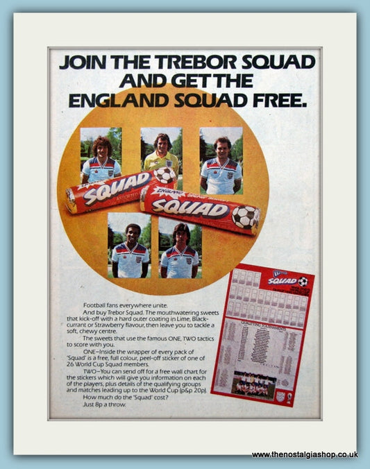 Trebor England Squad Sweets Original Advert 1980 (ref AD2663)
