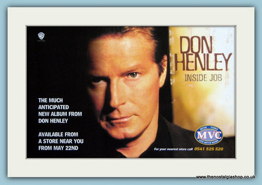 Don Henley. Inside Job. Original Advert 2000 (ref AD1949)