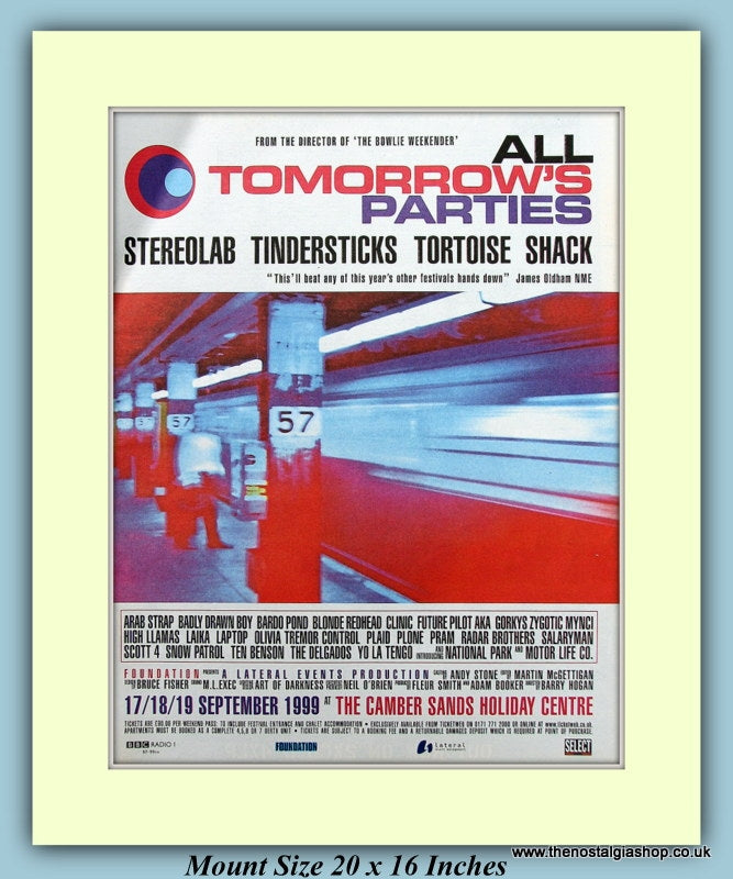 All Tomorrow's Parties Festival 1999 Original Advert (ref AD9041)