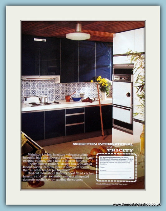 Wrighton Kitchen Furniture Original Advert 1975 (ref AD2780)