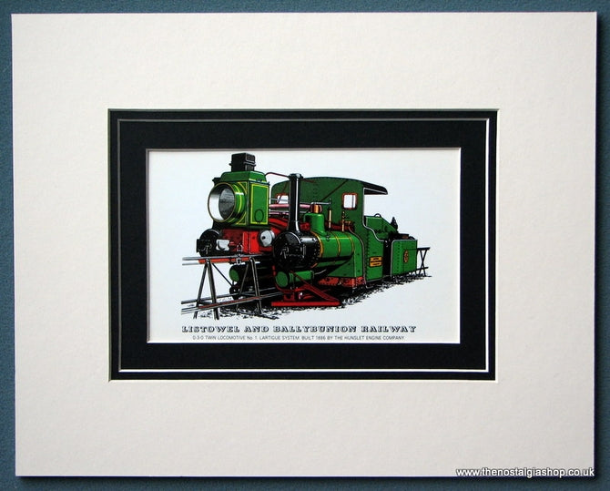 Listowel And Ballybunion Railway 0-3-0 Twin Loco Mounted Print (ref SP80)