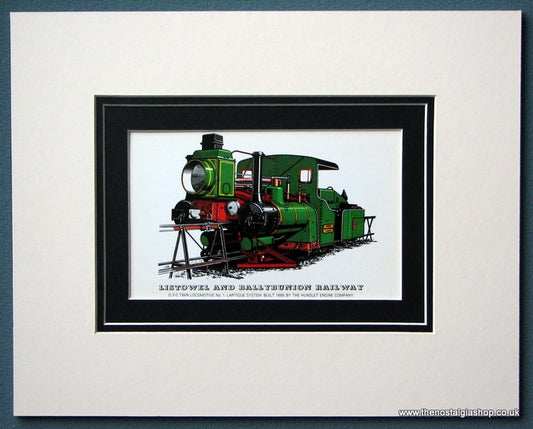 Listowel And Ballybunion Railway 0-3-0 Twin Loco Mounted Print (ref SP80)