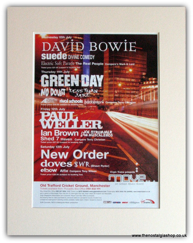 Move an Urban Music Event 2002 Manchester David Bowie (ref AD1755)