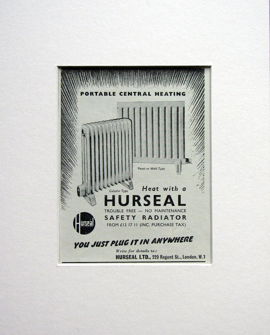 Hurseal Radiator 1953 Original Advert (ref AD1543)