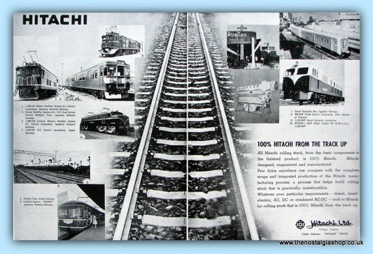 Hitachi Manufacture Trains Original Advert 1962 (ref AD6517)