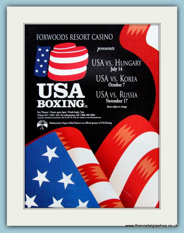 Foxwoods Resort Casino, USA Boxing 1998 Original Advert (ref AD4396)