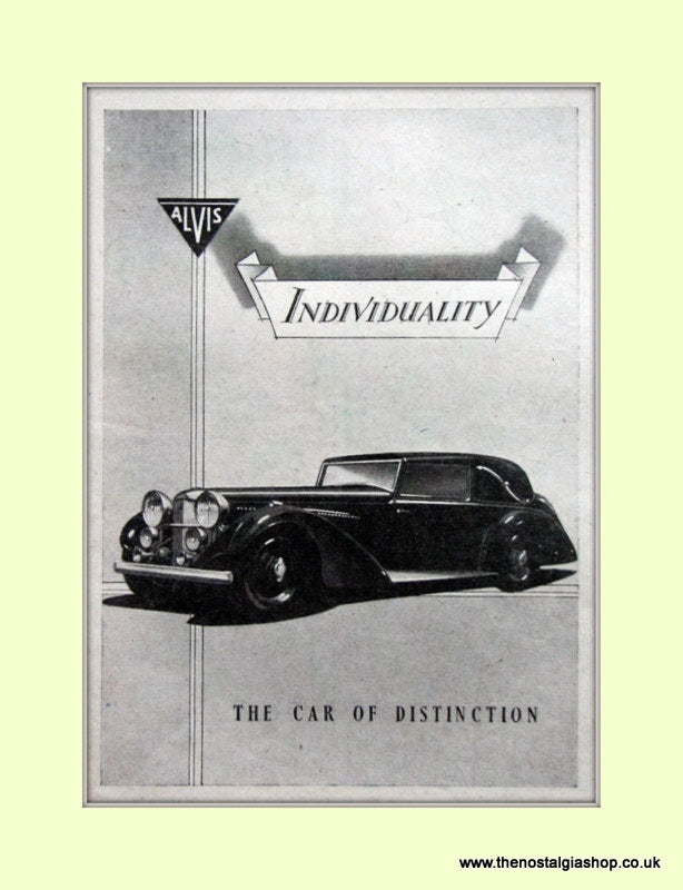 Alvis Set Of 2 Original Adverts 1944 (ref AD6625)