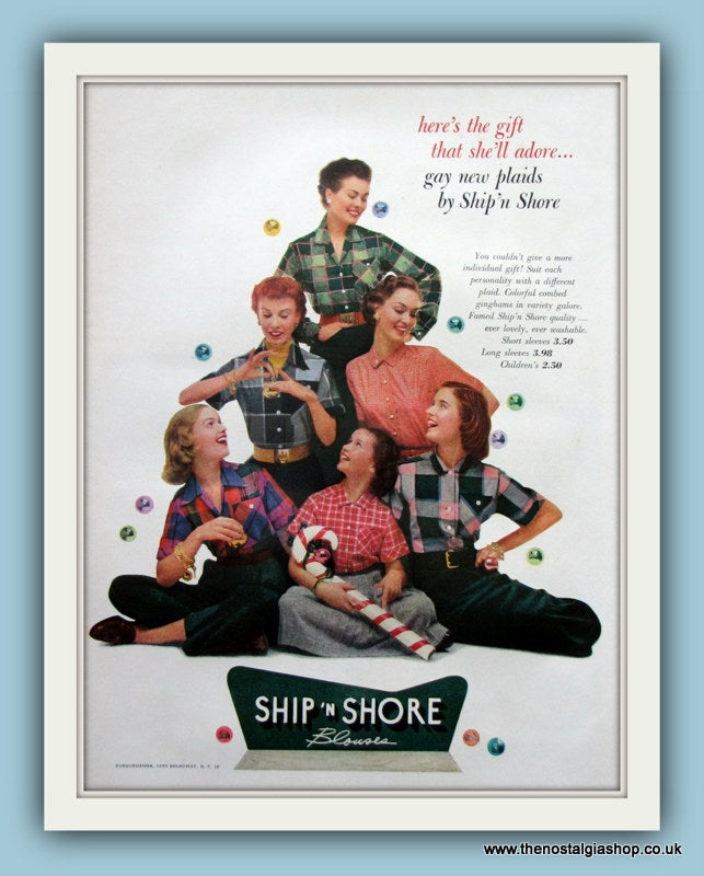 Ship n Shore Blouses. Original Advert 1951 (ref AD8190)