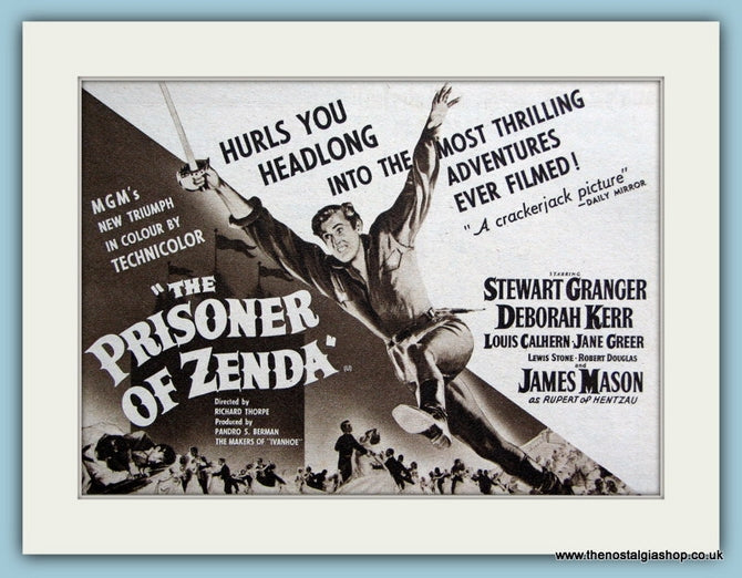 The Prisoner of Zenda starring Stewart Granger. 1953 Original Advert (3212)