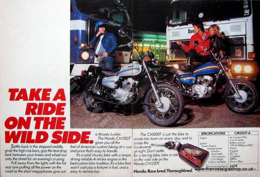 Honda CM200T Original advert 1980 (ref AD1286)