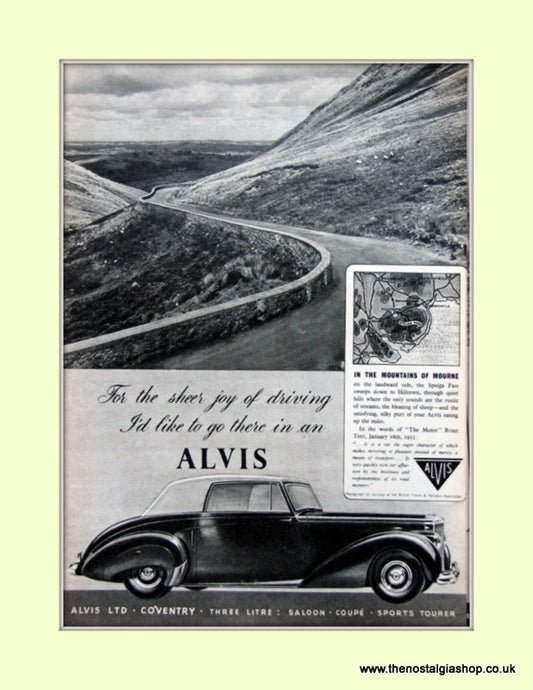 Alvis Set Of 2 Original Adverts 1952/53 (ref AD6630)