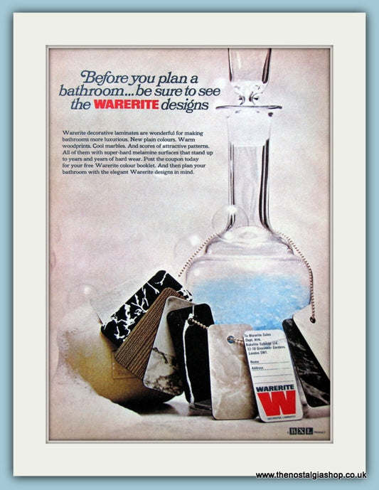 Warerite Decorative Laminates Original Advert 1968 (ref AD4682)