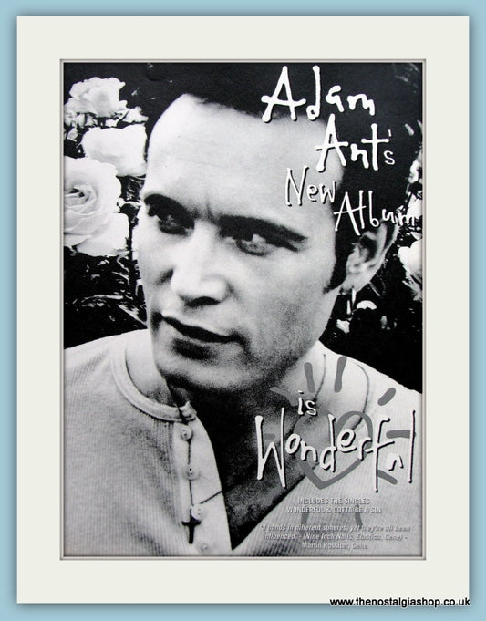 Adam Ant - New Album Is Wonderful 1995 Original Advert (ref AD3084)