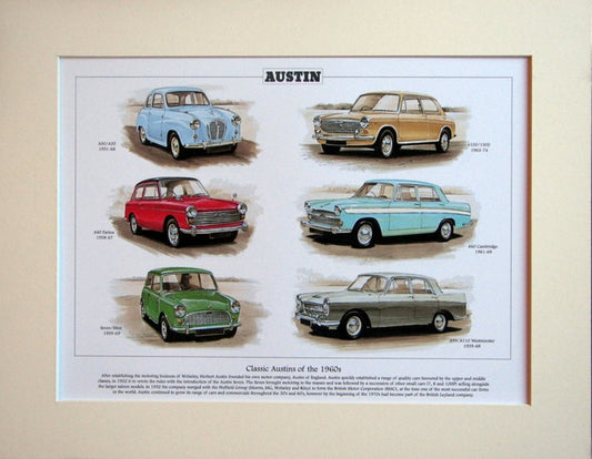 Austin - Classics of the  60`s  Mounted Print