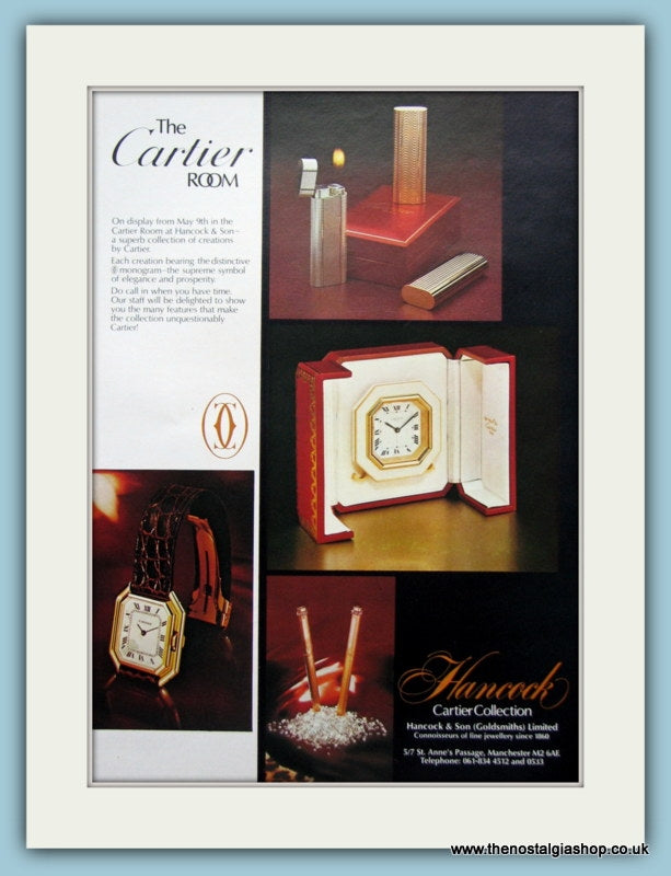 Hancock Cartier Collection Original Advert 1977 (ref AD6172)
