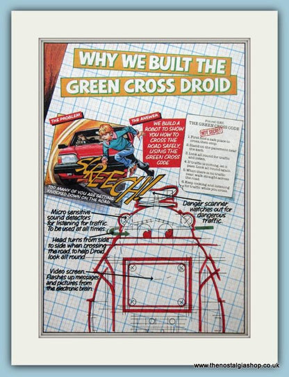 Green Cross Code Set Of 2 Original Adverts 1982 (ref AD6440)