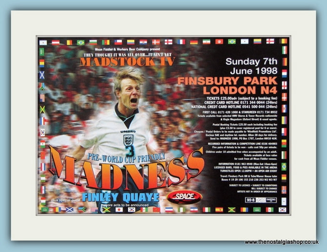 Madstock IV Festival Original Advert 1998 (ref AD1865)