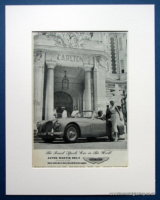 Aston Martin DB2-4 Drophead Coupe 1954 Original Advert (ref AD1443)
