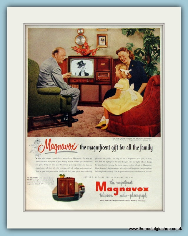 Magnavox Television. Original Advert 1951 (ref AD8288)