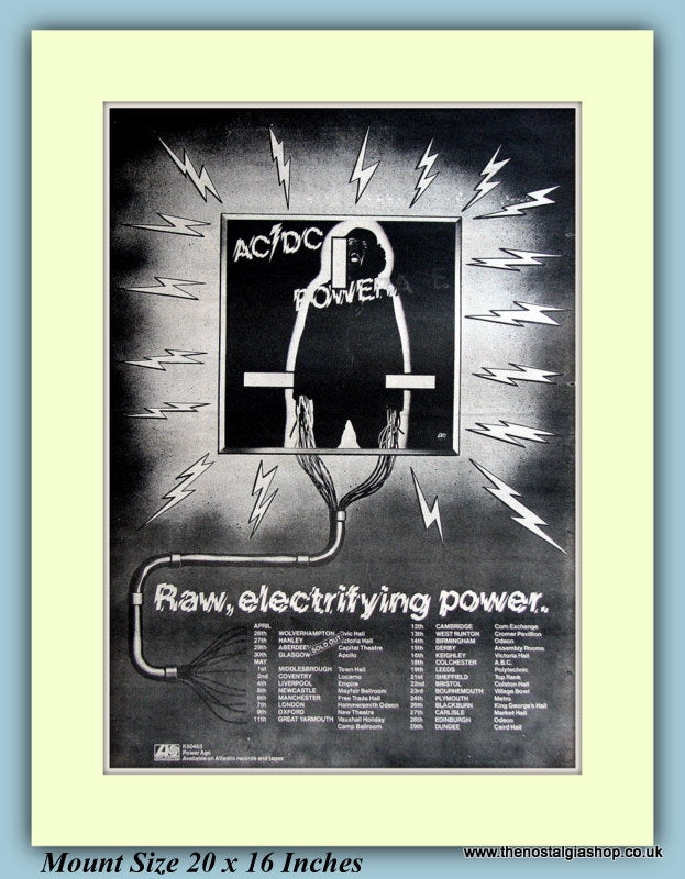 AC DC Powerage Original Advert 1978 (ref AD9394) – The Nostalgia Shop