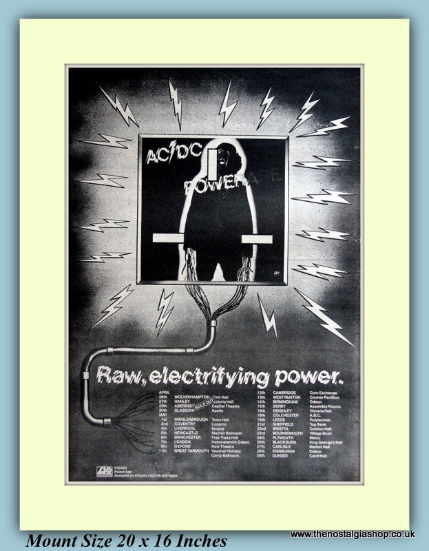 AC DC Powerage Original Advert 1978 (ref AD9394)