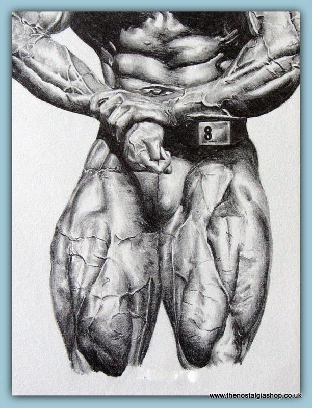 Kevin Levrone, Top IFBB Bodybuilder. Original Pencil Drawing.