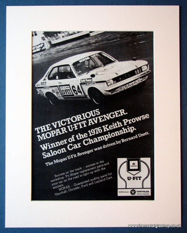 Mopar U-Fit Avenger. Original advert 1976 (ref AD1133)