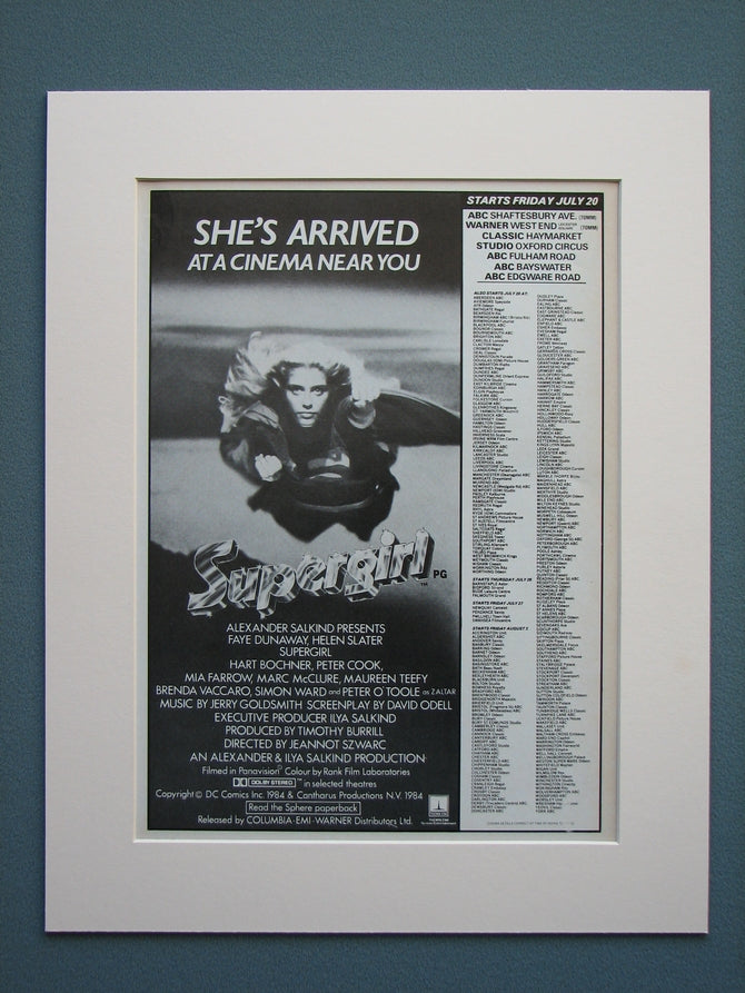 Supergirl 1984 Original Advert (ref AD567)