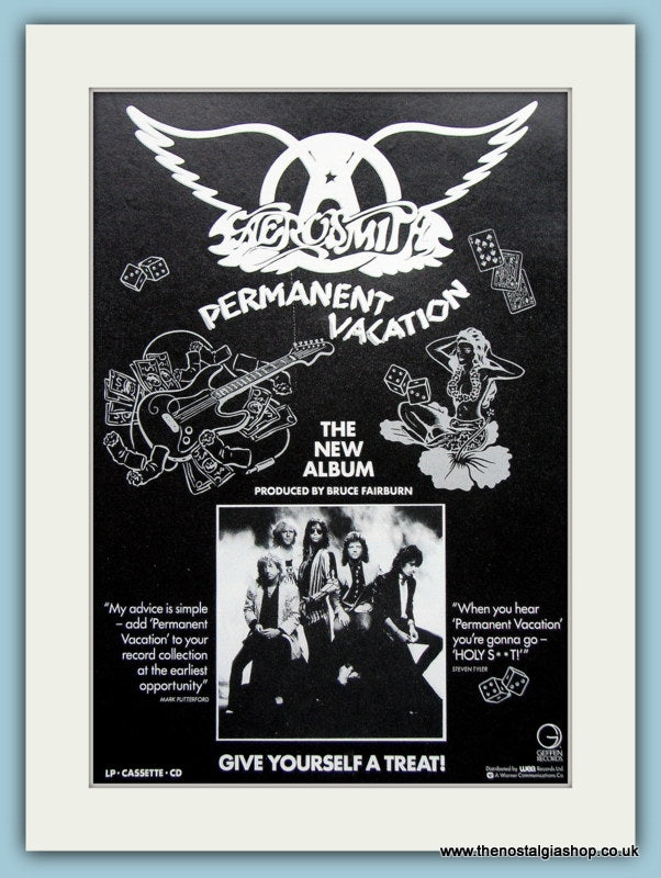 Aerosmith Permanent Vacation 1987 Original Advert (ref AD3129)