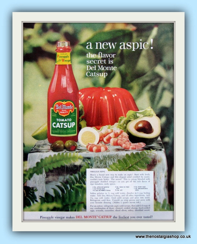 Del Monte Tomato Catsup. original Advert 1960 (ref AD8118)