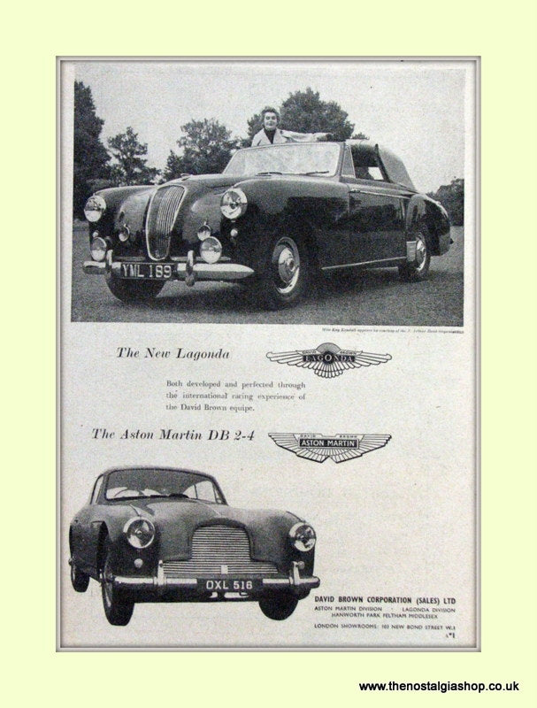 Aston Martin Lagonda Original Advert 1954 (ref AD6711)