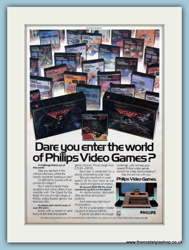 Philips Video Games Original Advert 1982 (ref AD6432)