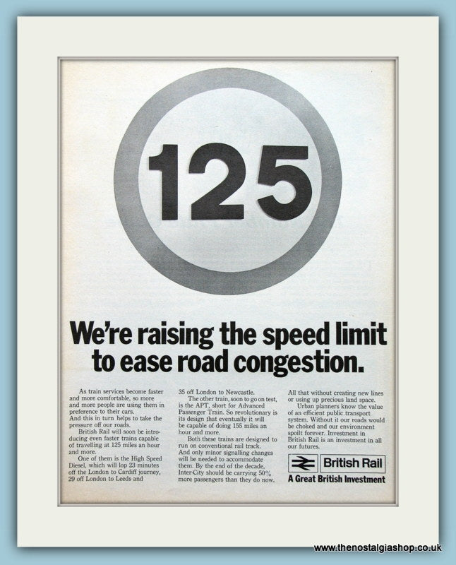 British Rail 125 Original Advert 1972 (ref AD2299)