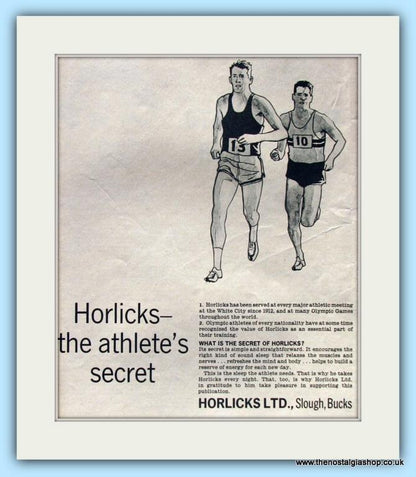 Horlicks. Athletes Original Adverts x 2 1960s (ref AD4907)
