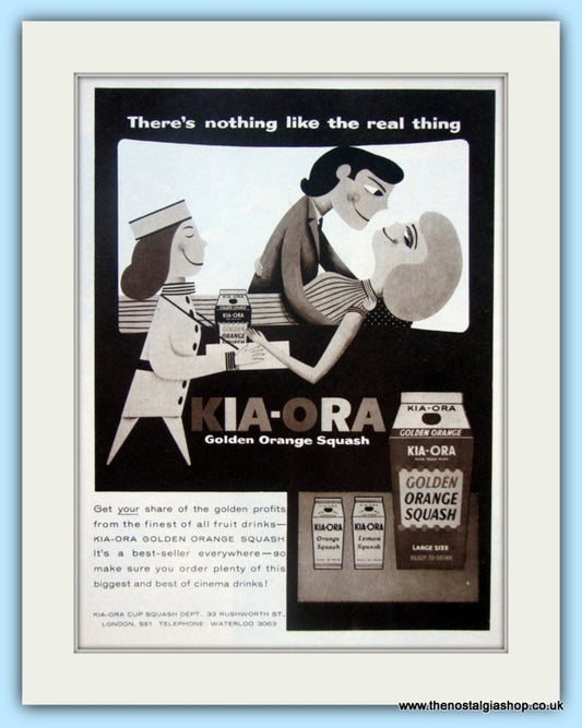 KIA-ORA Orange Squash. Set of 4 Original Adverts 1960s (ref AD4825)