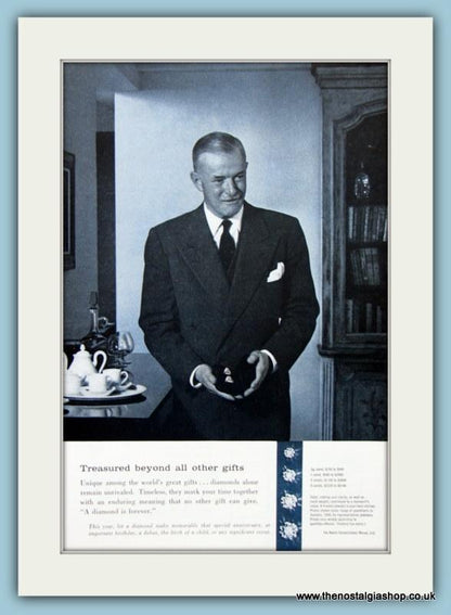 De Beers Diamonds Set Of 4 Original Adverts 1958, 1959 & 1961 (ref AD6181