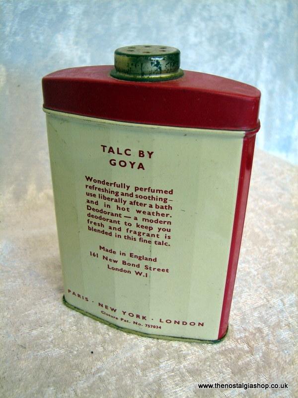 Goya No.5 Talc Container 1960s. (ref nos009)