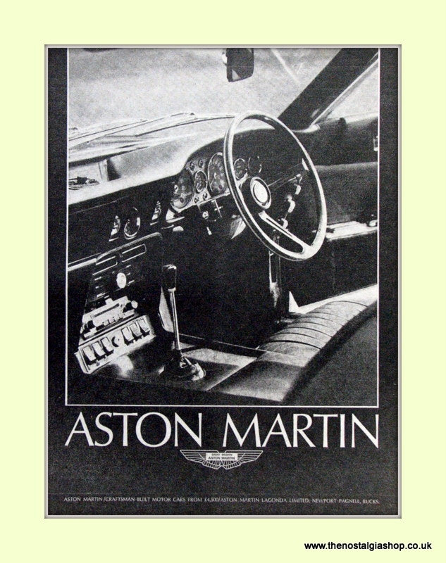Aston Martin Original Advert 1968 (ref AD6699)
