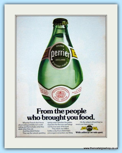 Perrier. Set of 3 Original Adverts 1974 (ref AD4863)