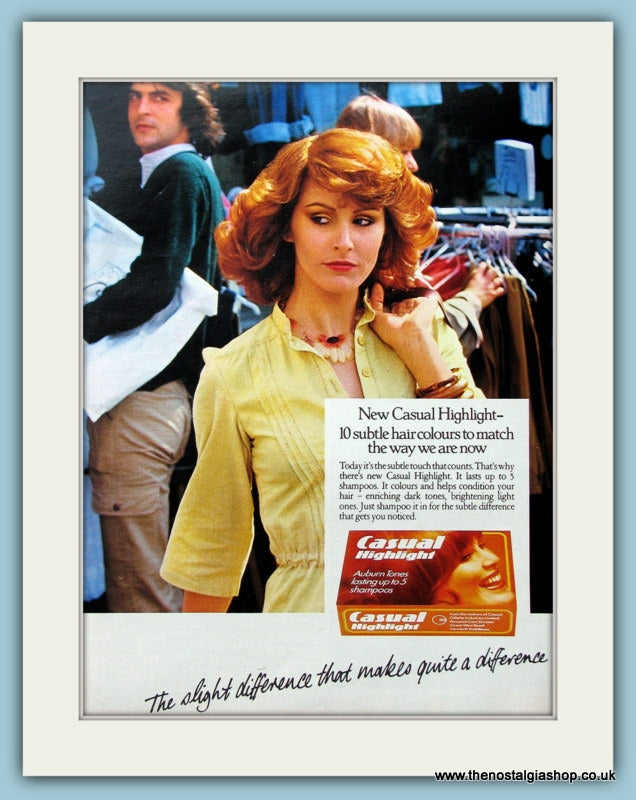 Casual Highlight Hair Dye Original Advert 1977 (ref AD4339)