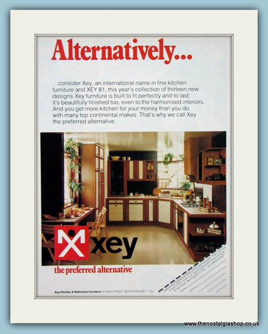 Xey Kitchen Furniture. Original Advert 1981 (ref AD2801)